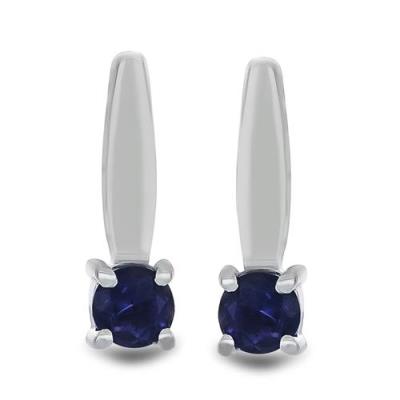 BUY 925 STERLING SILVER NATURAL IOLITE GEMSTONE SINGLE STONE EARRINGS – BULK JEWELRY SUPPLIER